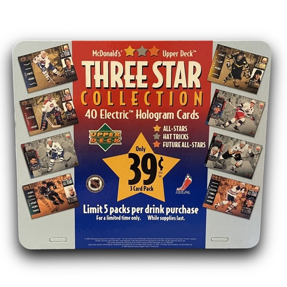 Rare 1995 McDonalds Upper Deck NHL Card / Big Mac 2 Sided Vintage Translite Sign - Picture 1 of 4